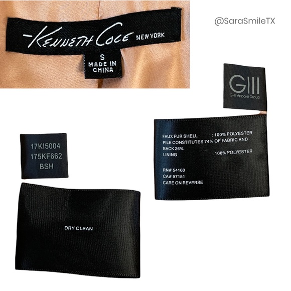 KENNETH COLE NY Blush Pink Teddy Bear Plush Faux Fur Mid-Length Coat - Picture 15 of 15